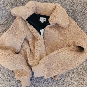 Cropped teddy jacket BRAND NEW